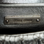 Bolso de mano pequeño con cierre de giro, bolso tote de cuero napa matelassé plateado metalizado
