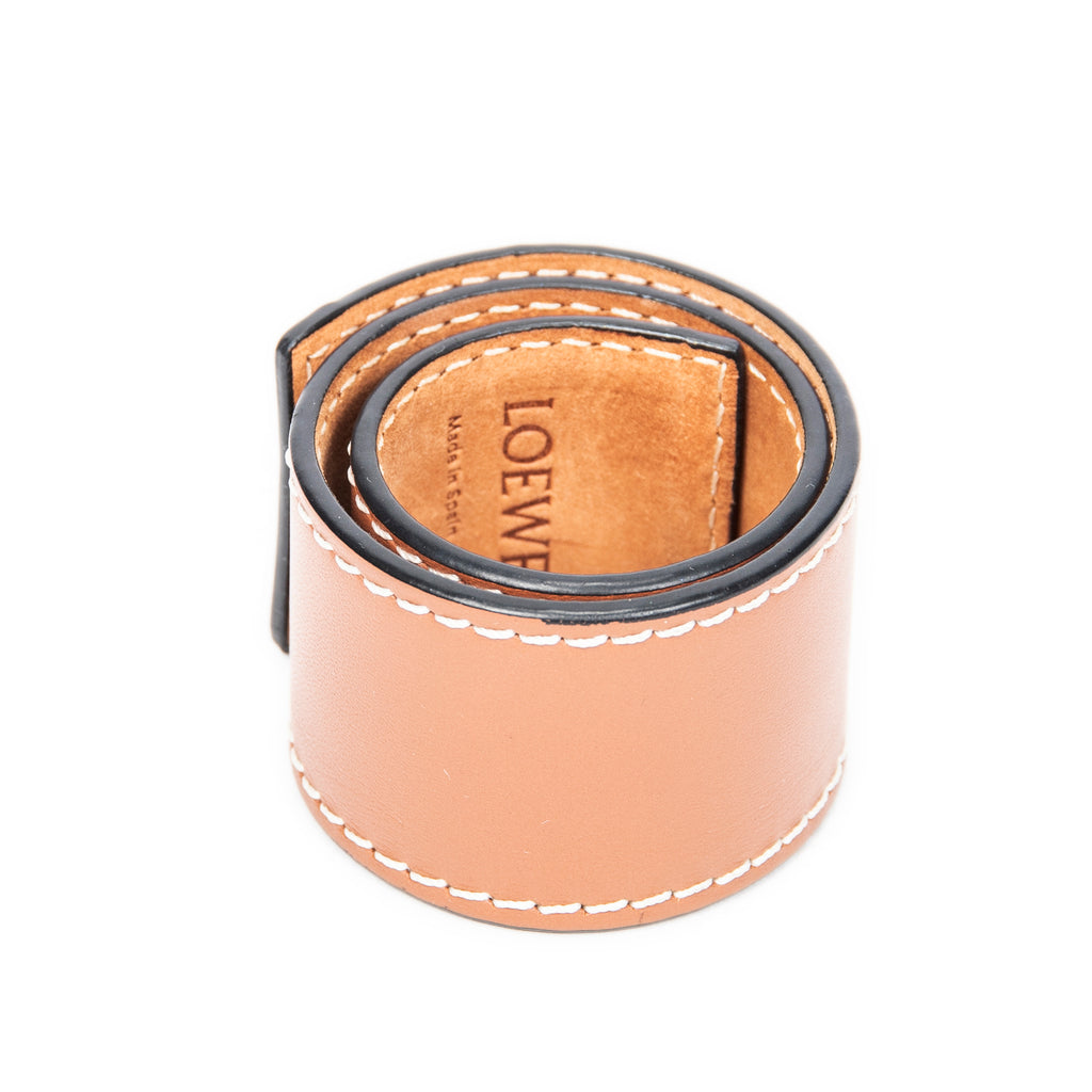Bracelet Slap Bracelet Tan Calfskin Leather