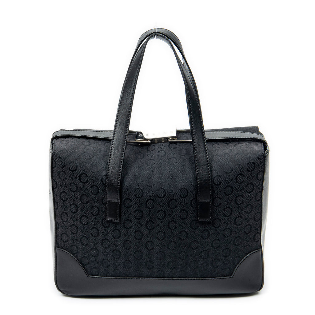 Bolso de mano "Vintage Fold-Top Tote" negro de lona Macadam
