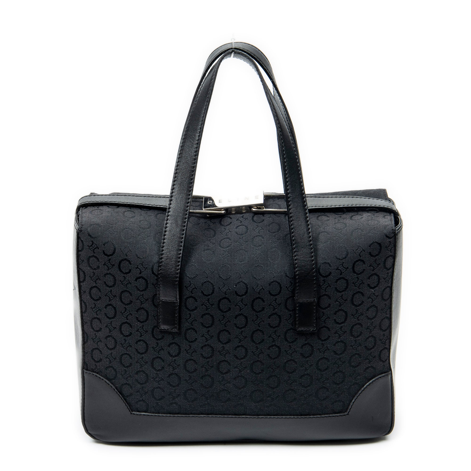 Bolso de mano "Vintage Fold-Top Tote" negro de lona Macadam