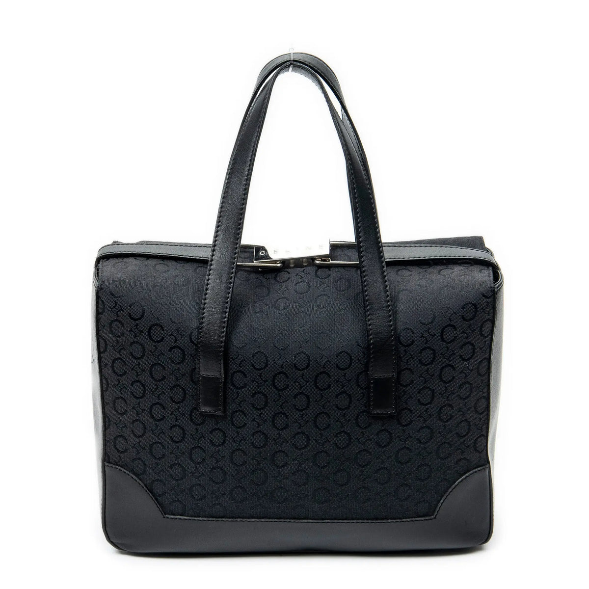 Handbag Vintage Fold-Top Tote Black C Macadam Canvas