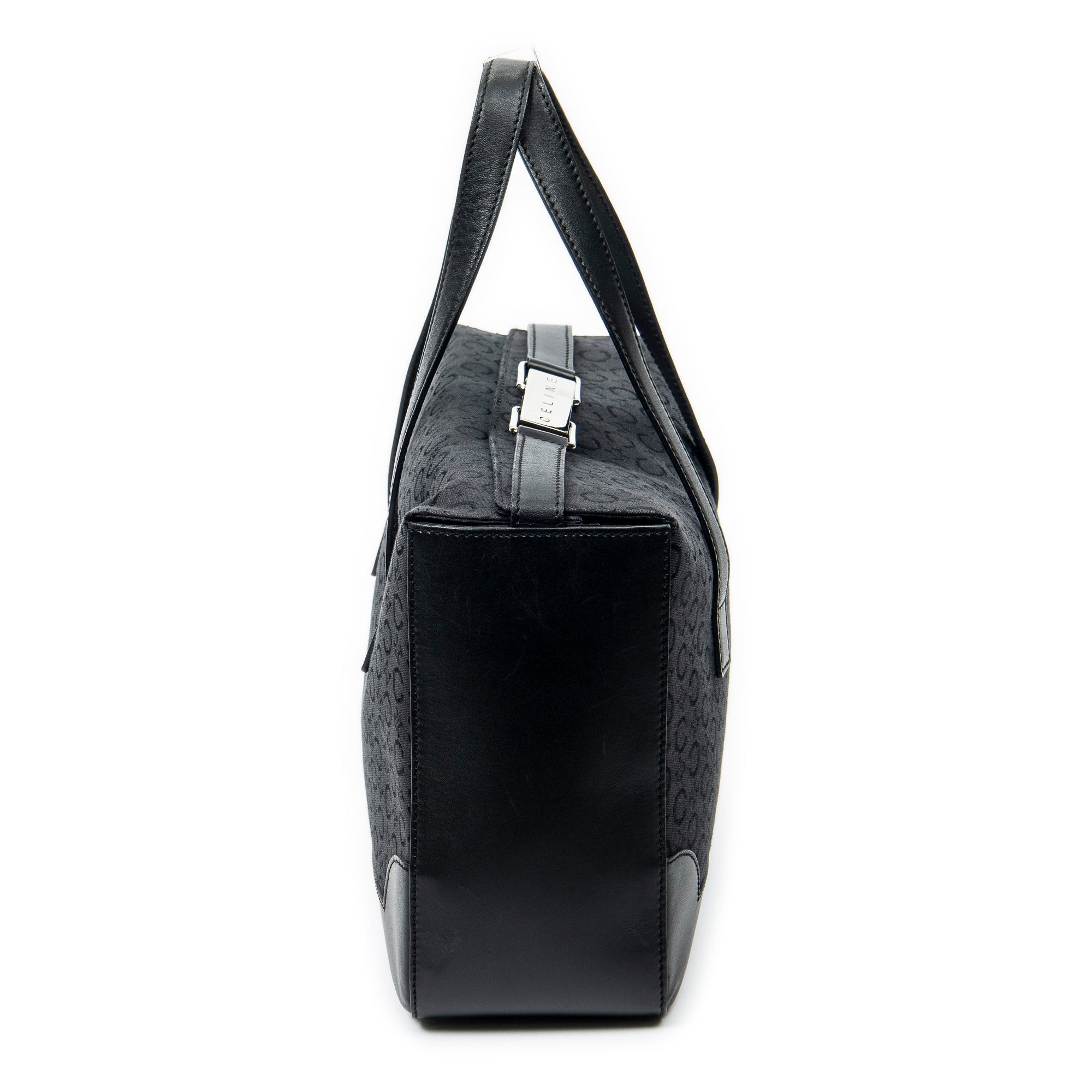 Bolso de mano "Vintage Fold-Top Tote" negro de lona Macadam