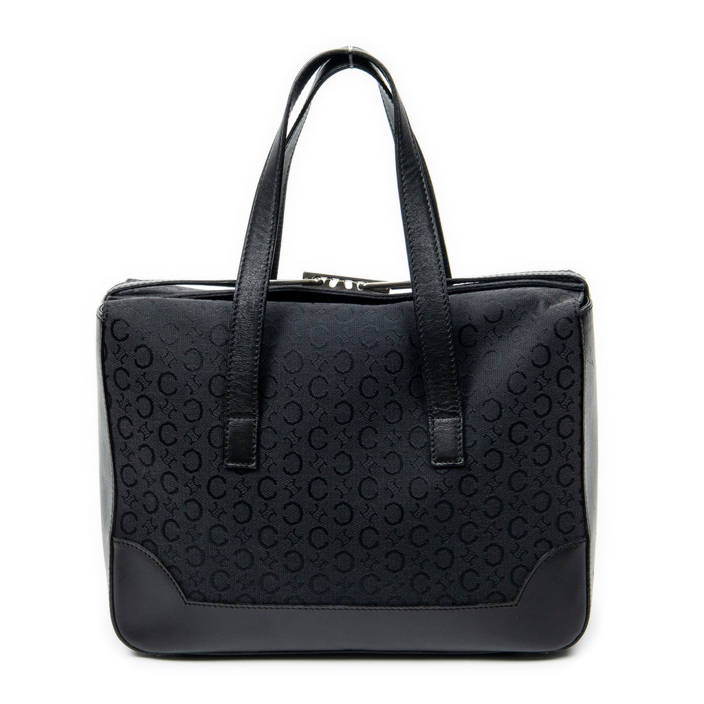 Bolso de mano "Vintage Fold-Top Tote" negro de lona Macadam