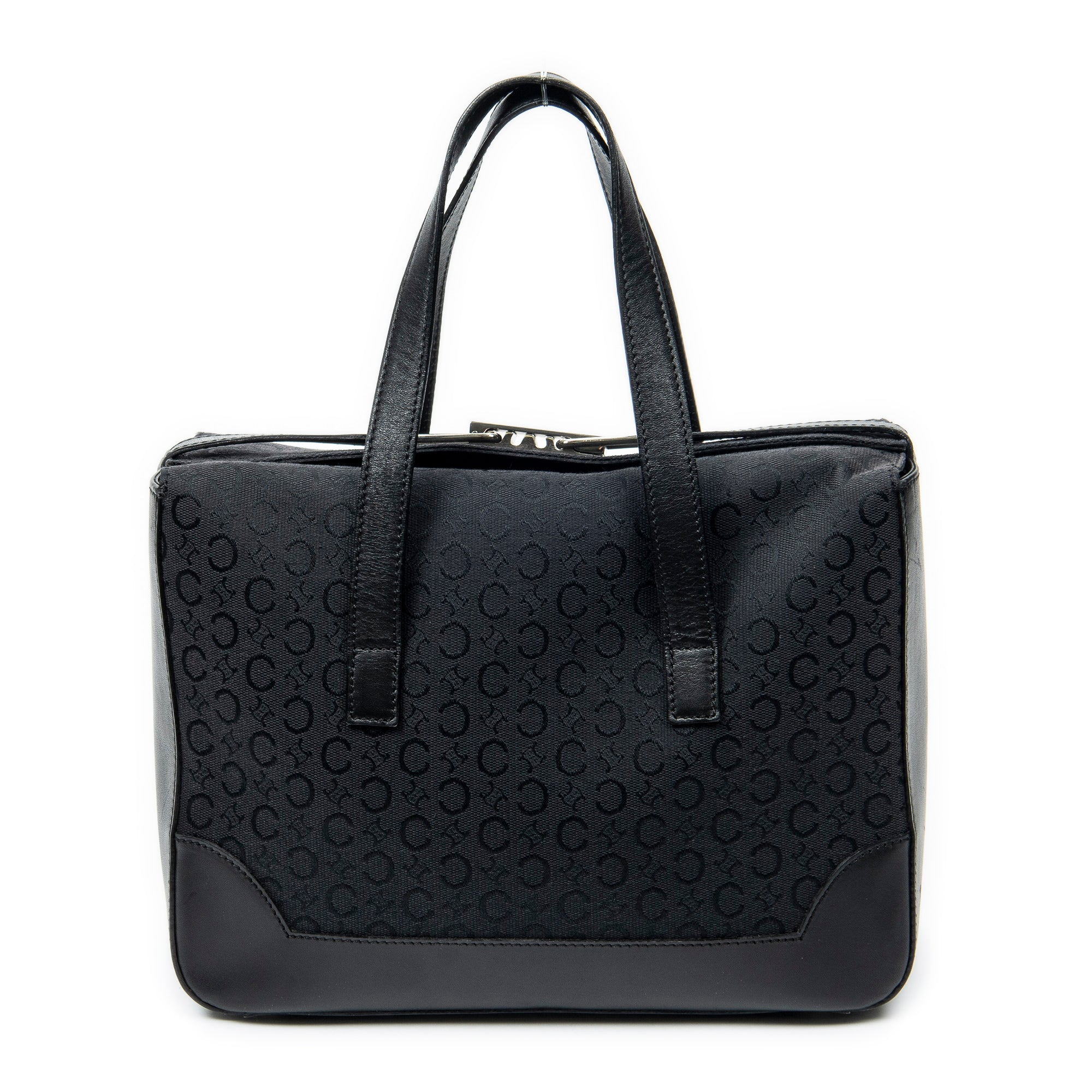 Bolso de mano "Vintage Fold-Top Tote" negro de lona Macadam