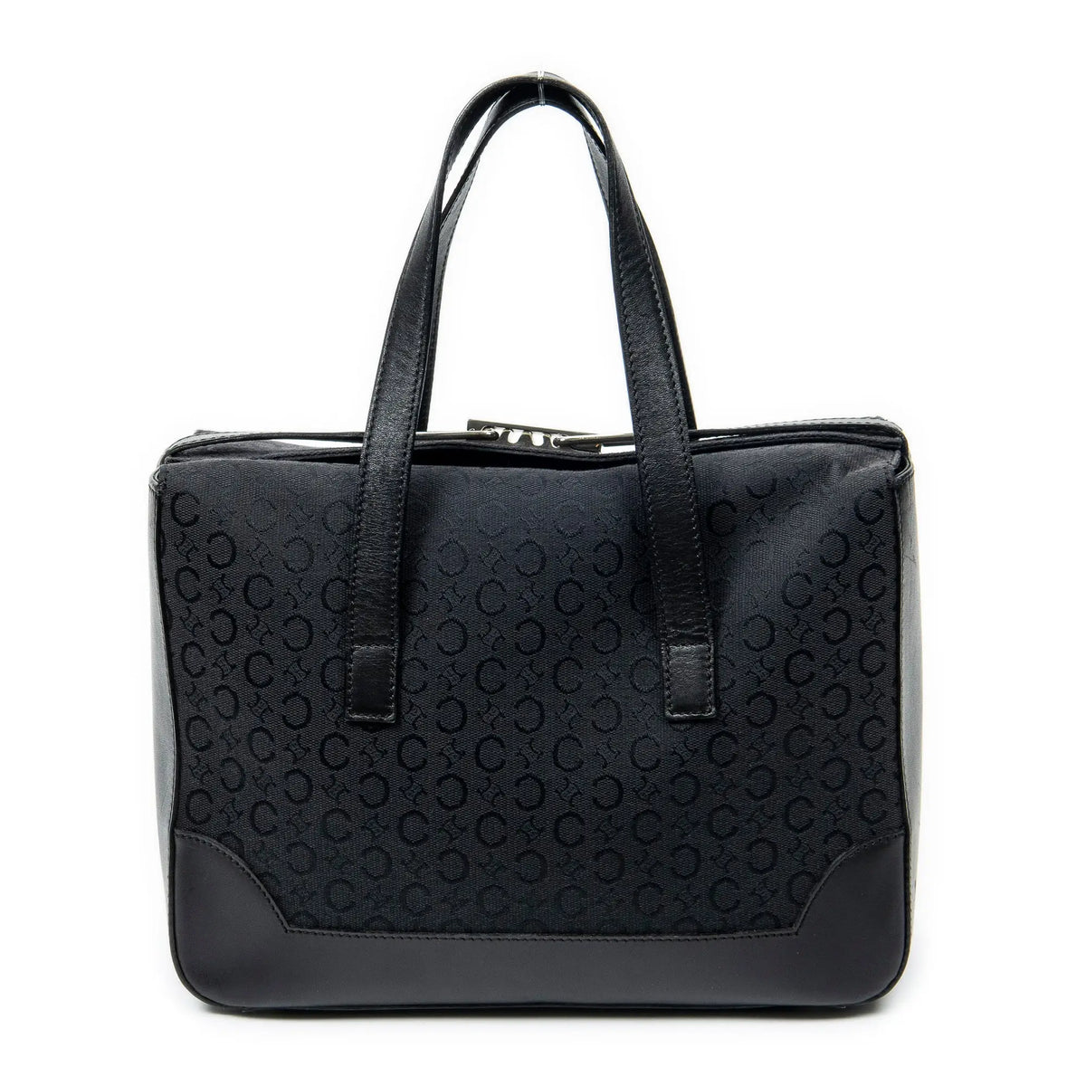 Handbag Vintage Fold-Top Tote Black C Macadam Canvas