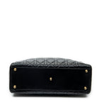 Shoulder Bag Large Lady Dior Zip Black Cannage Lambskin Leather