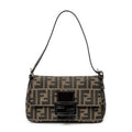 Shoulder Bag Mini Baguette Brown Zucca Canvas