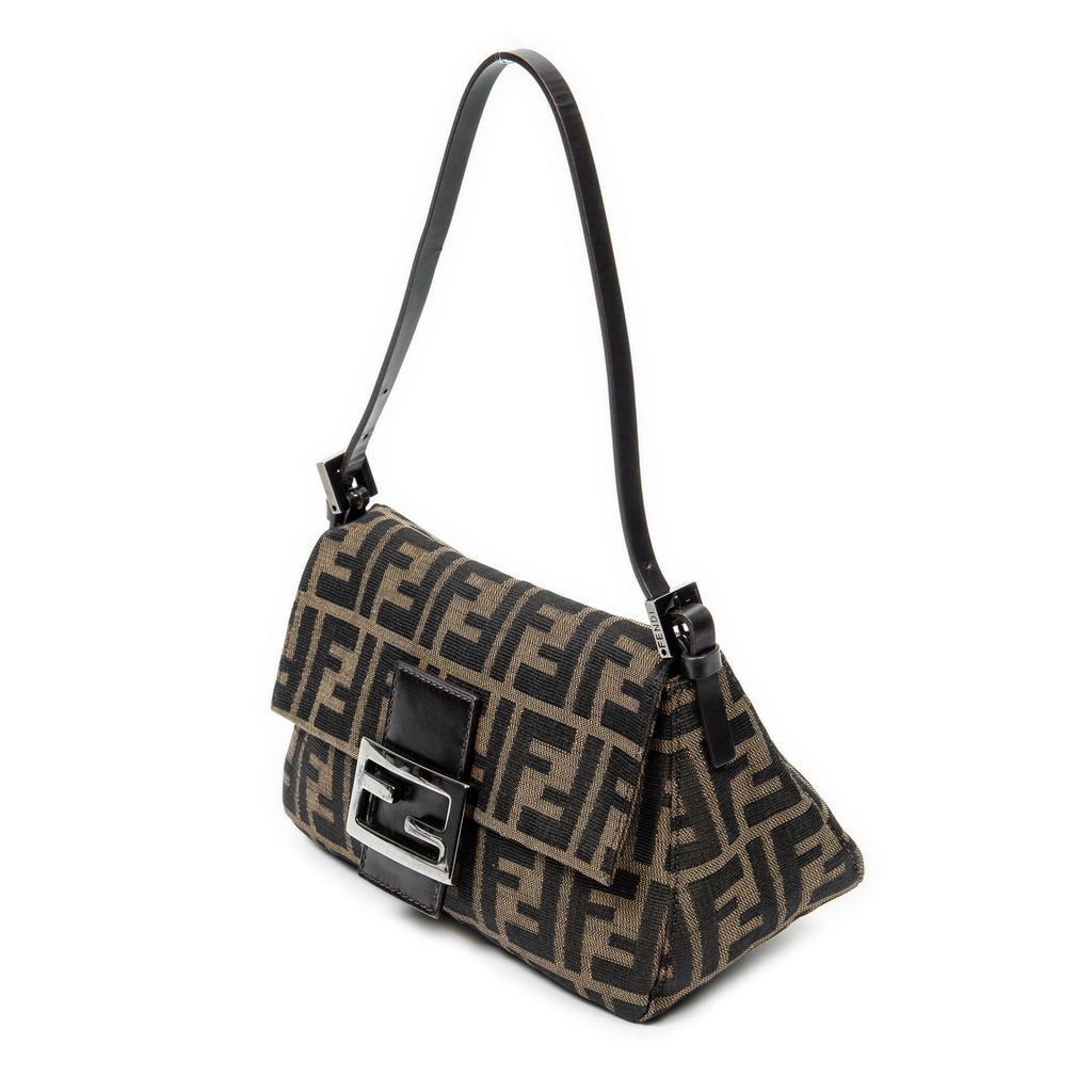 Shoulder Bag Mini Baguette Brown Zucca Canvas