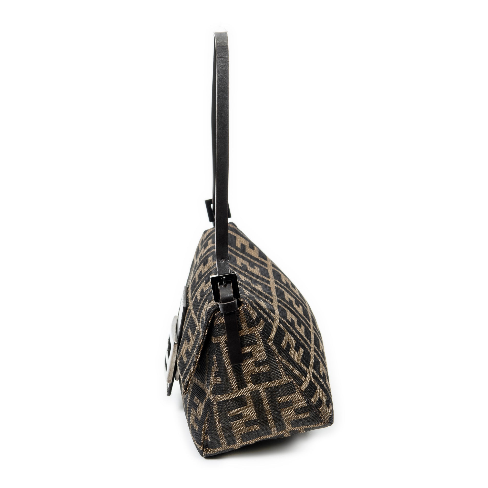 Shoulder Bag Mini Baguette Brown Zucca Canvas