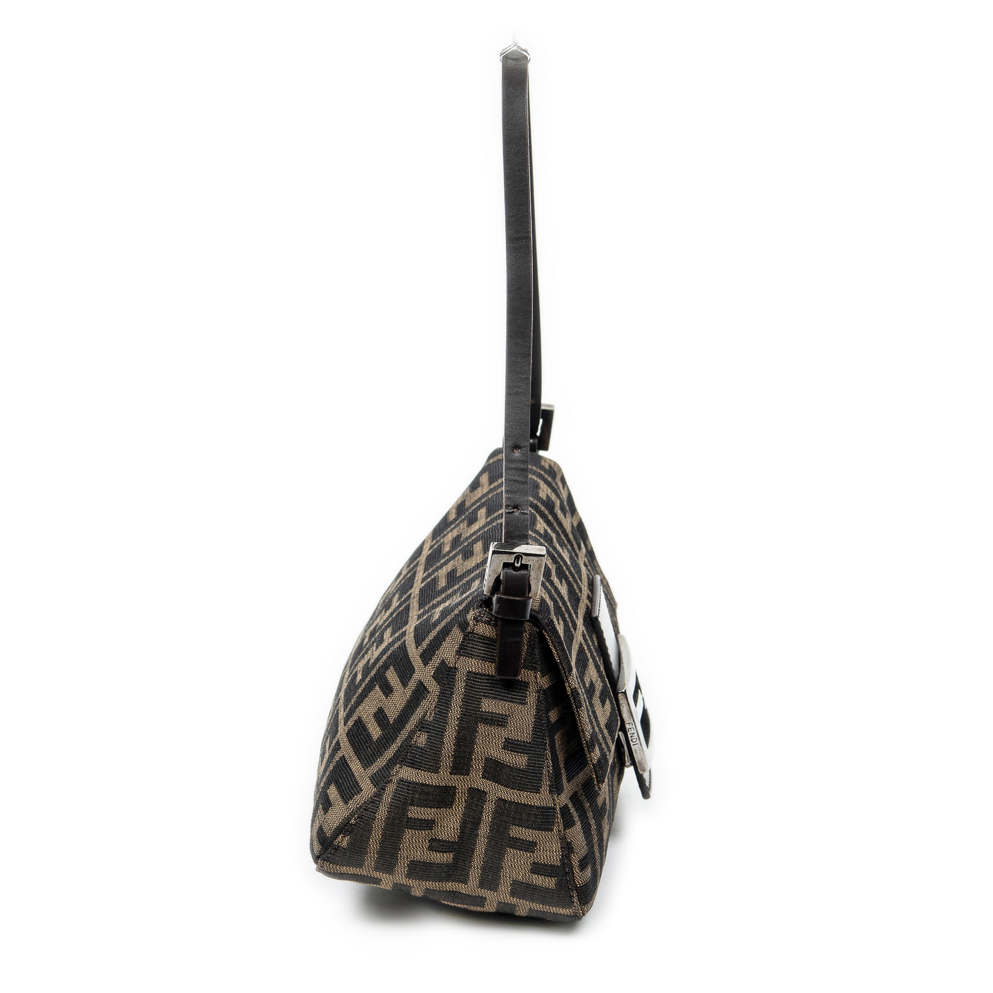 Shoulder Bag Mini Baguette Brown Zucca Canvas