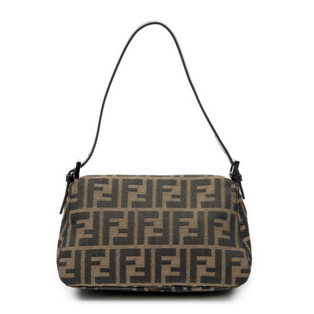 Shoulder Bag Mini Baguette Brown Zucca Canvas