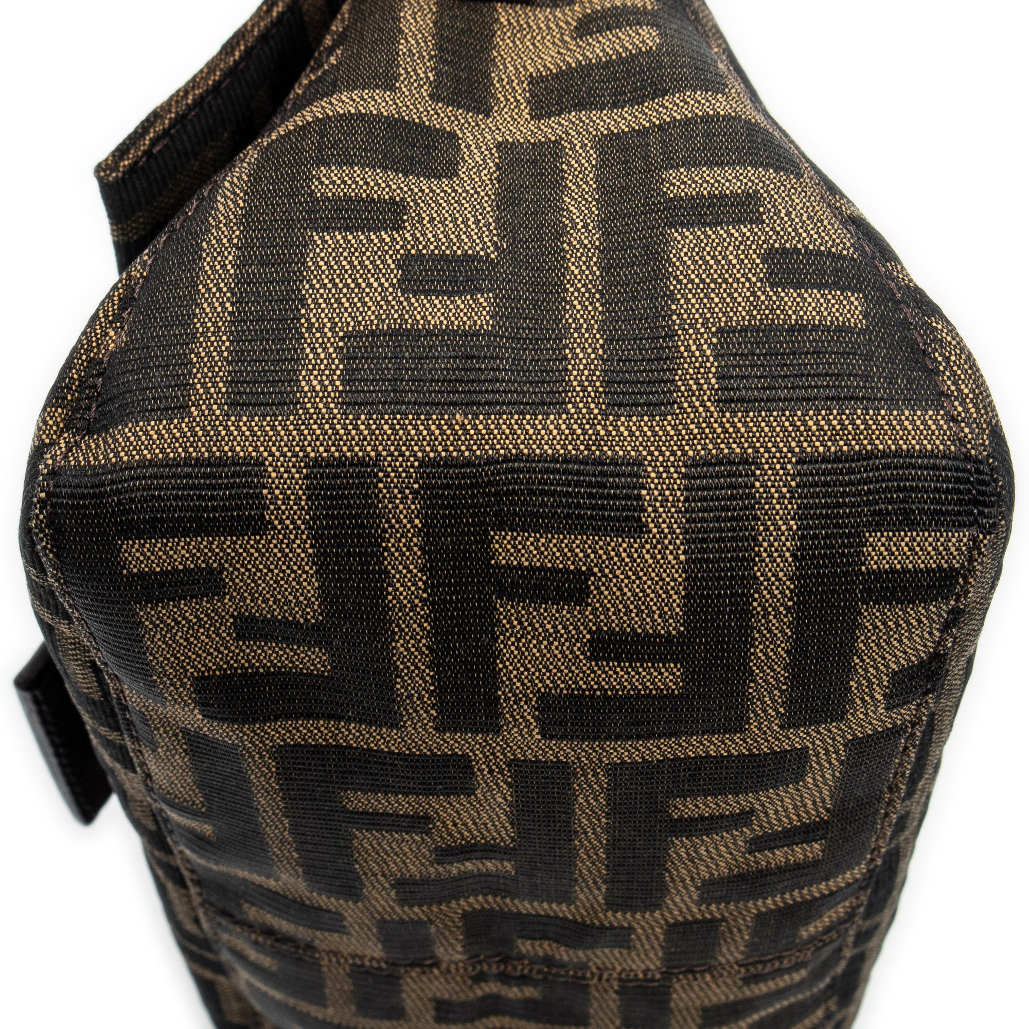 Shoulder Bag Mini Baguette Brown Zucca Canvas