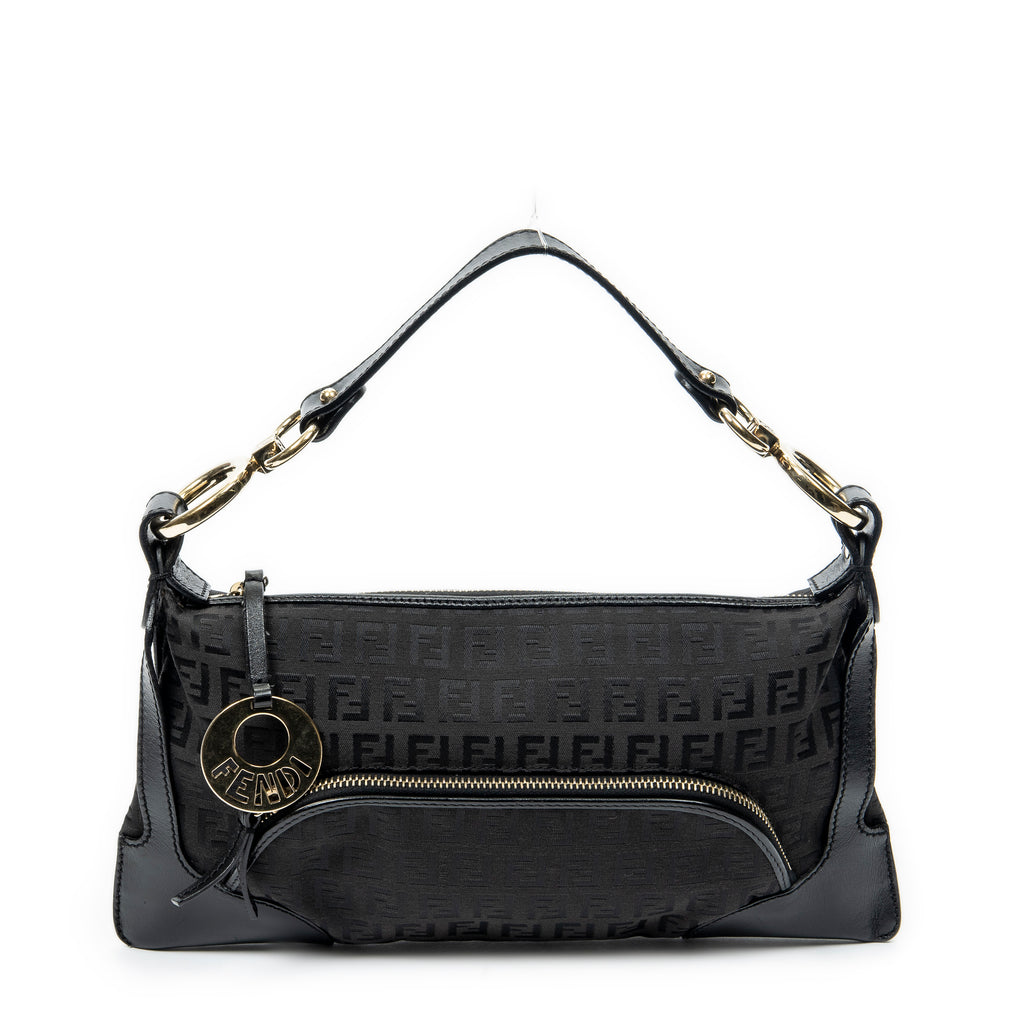 Shoulder Bag Small Chef Pocket Hobo Black Zucchino Canvas