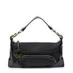 Shoulder Bag Small Chef Pocket Hobo Black Zucchino Canvas