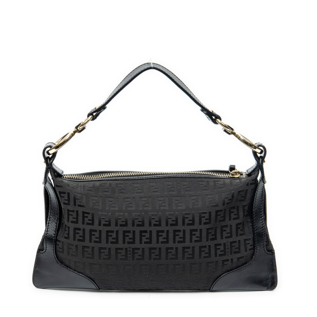 Shoulder Bag Small Chef Pocket Hobo Black Zucchino Canvas