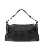 Shoulder Bag Small Chef Pocket Hobo Black Zucchino Canvas