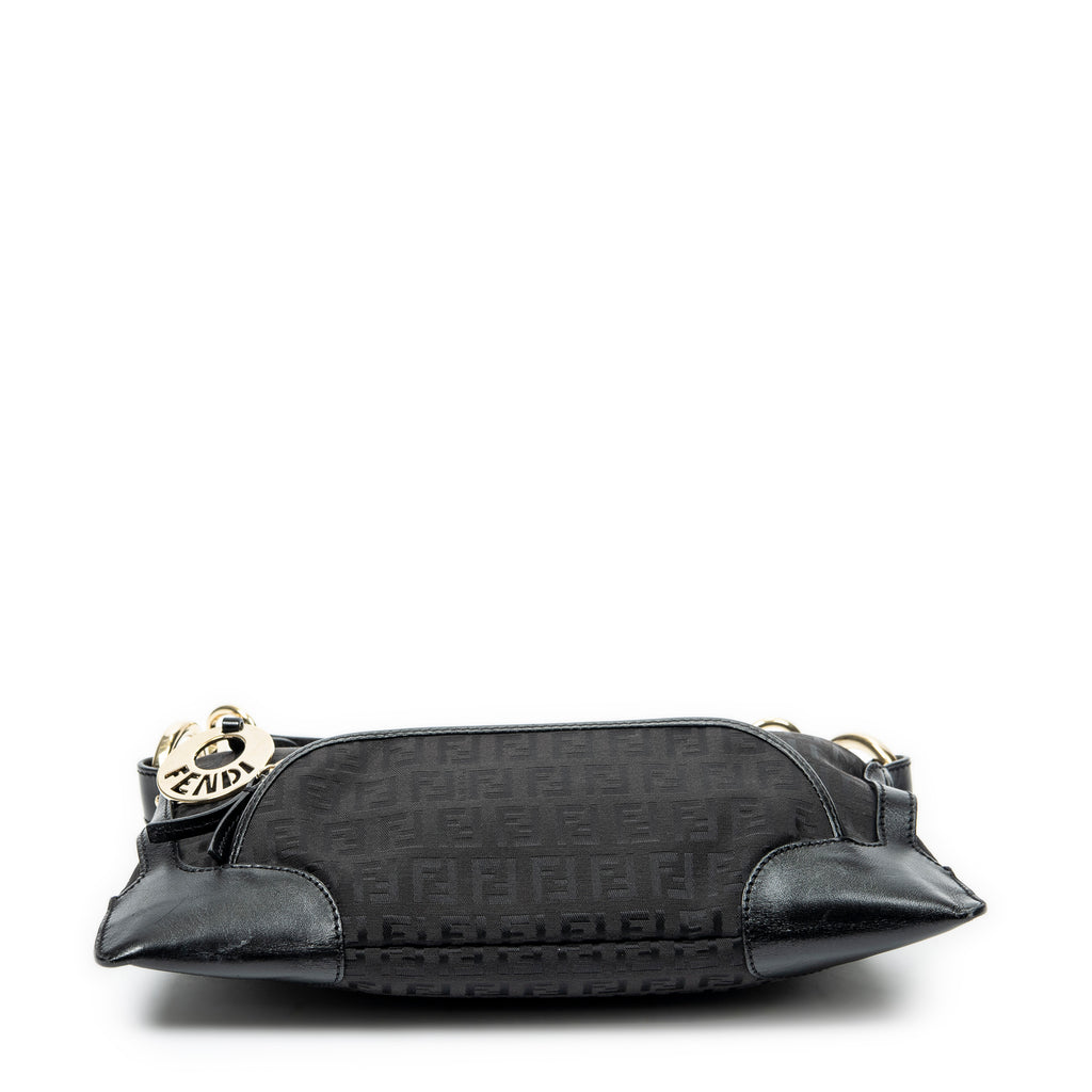 Shoulder Bag Small Chef Pocket Hobo Black Zucchino Canvas