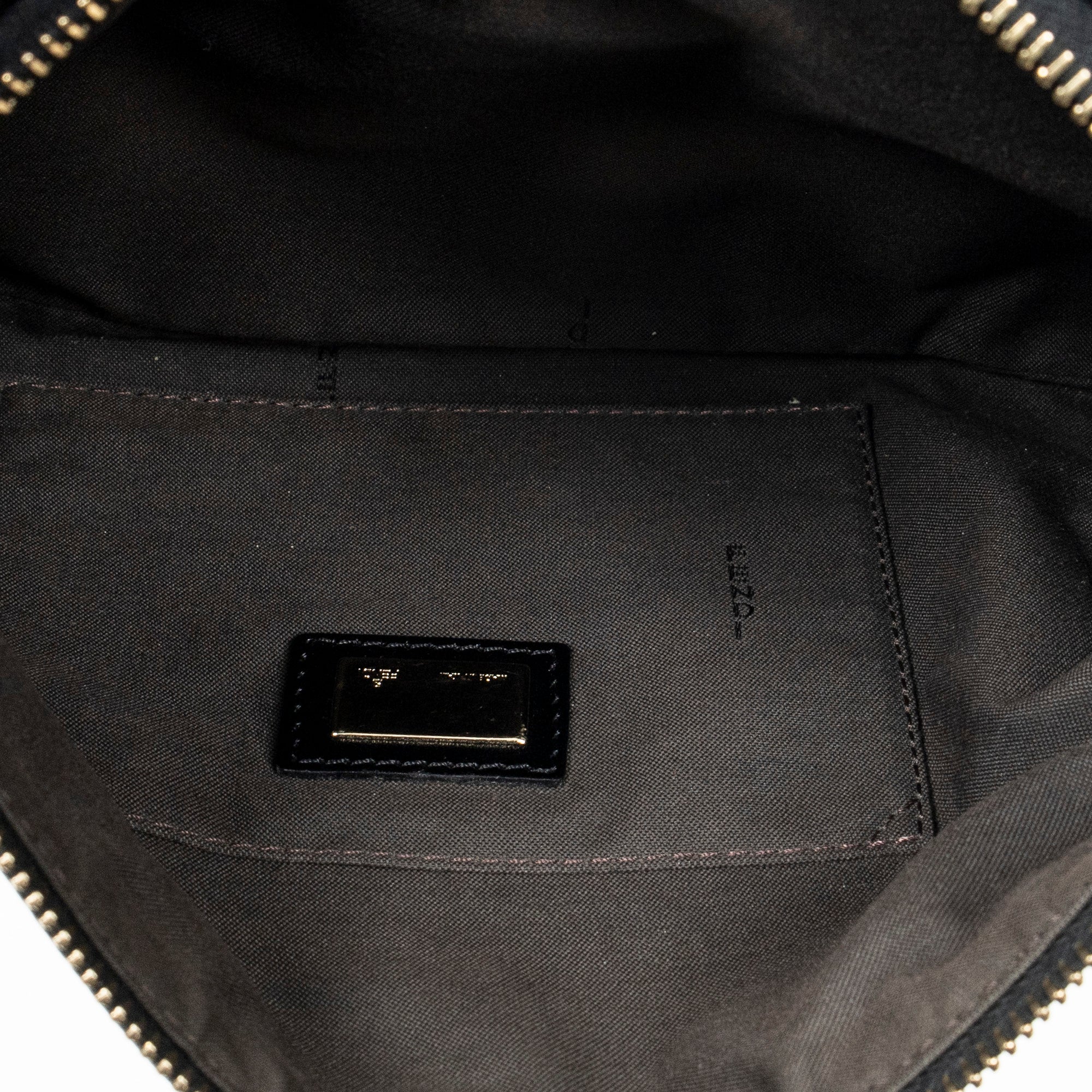 Shoulder Bag Small Chef Pocket Hobo Black Zucchino Canvas