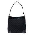 Shoulder Bag Shoulder Hobo Black Monogrammed Canvas