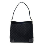 Shoulder Bag Shoulder Hobo Black Monogrammed Canvas