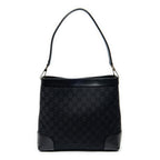 Shoulder Bag Shoulder Hobo Black Monogrammed Canvas
