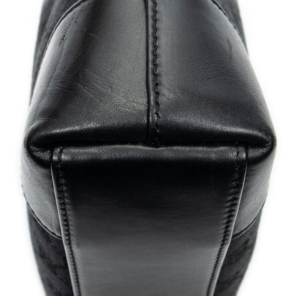 Shoulder Bag Shoulder Hobo Black Monogrammed Canvas