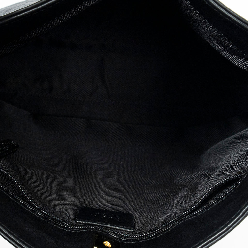 Shoulder Bag Shoulder Hobo Black Monogrammed Canvas