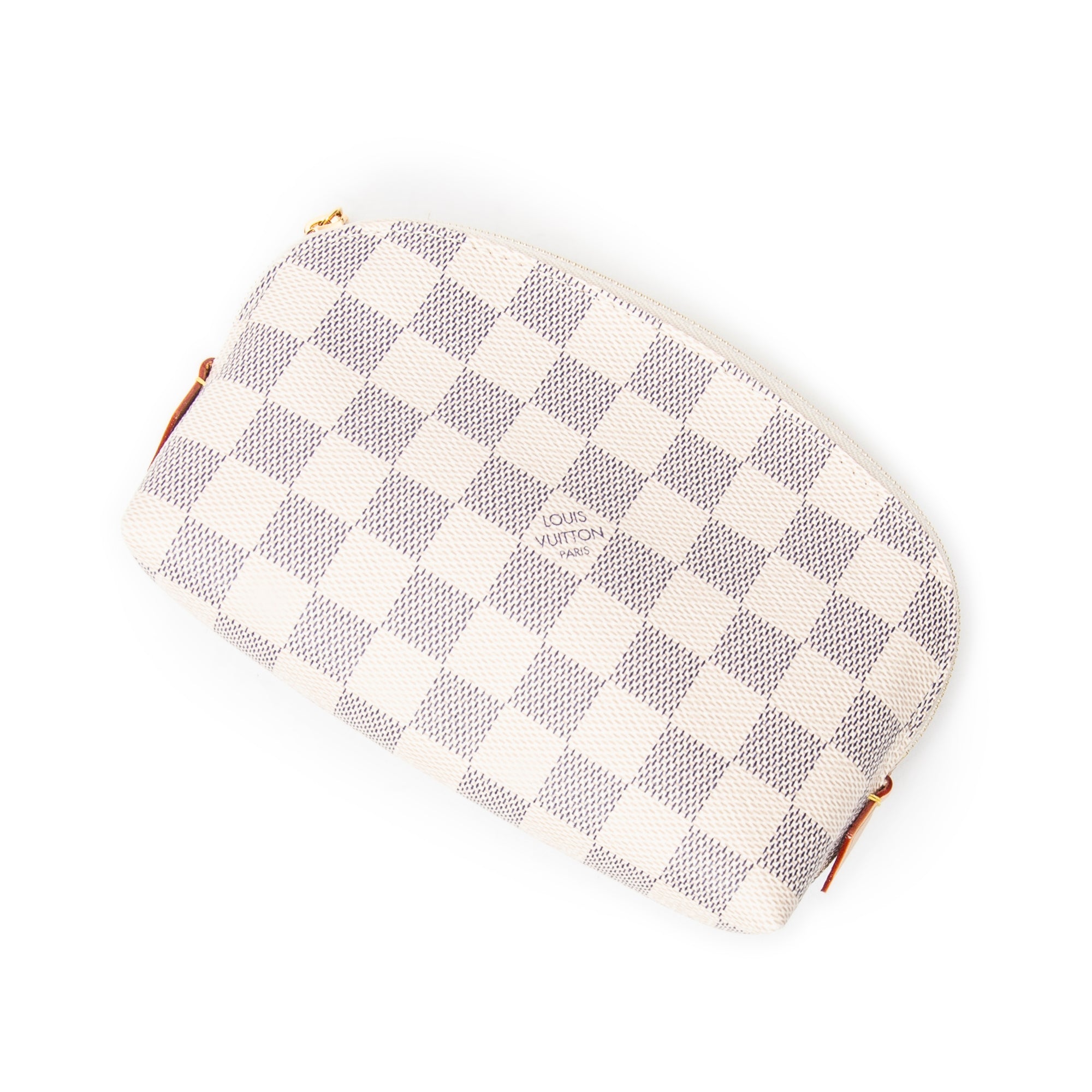 Pouch Cosmetic Pouch Ivory Damier Azur