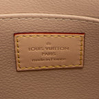 Estuche cosmético de lona Damier Azur color marfil