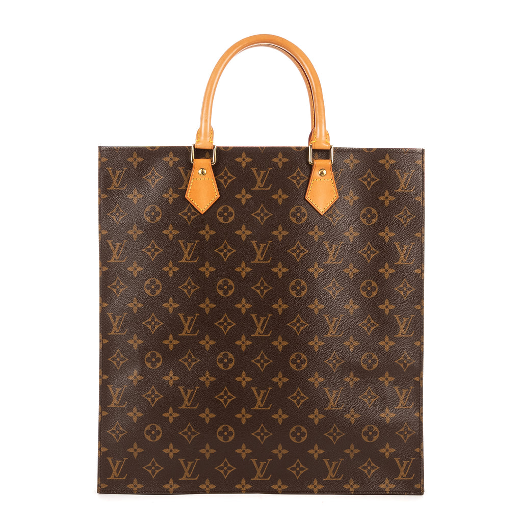 Bolso de mano Sac Plat lona Monogram marrón