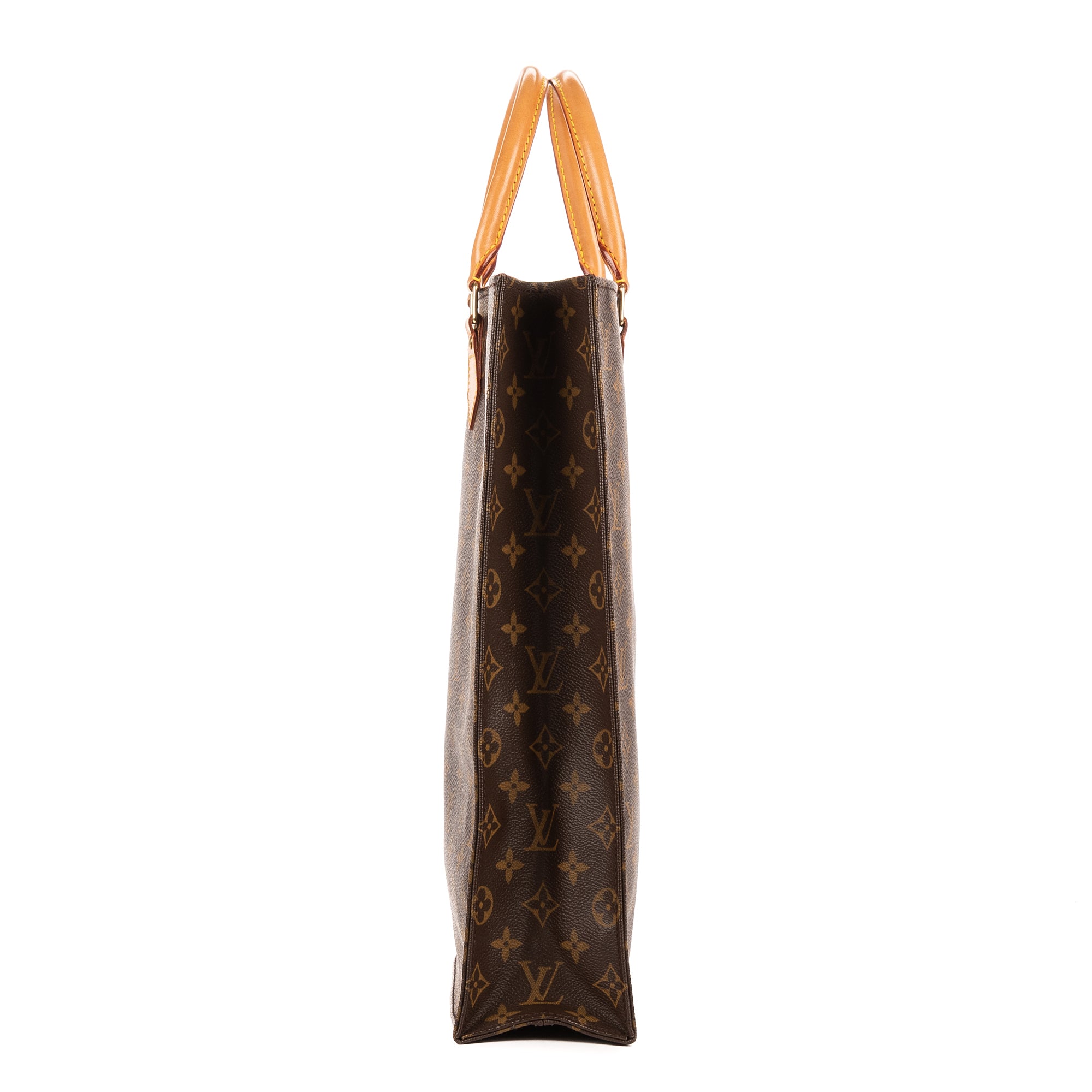 Bolso de mano Sac Plat lona Monogram marrón