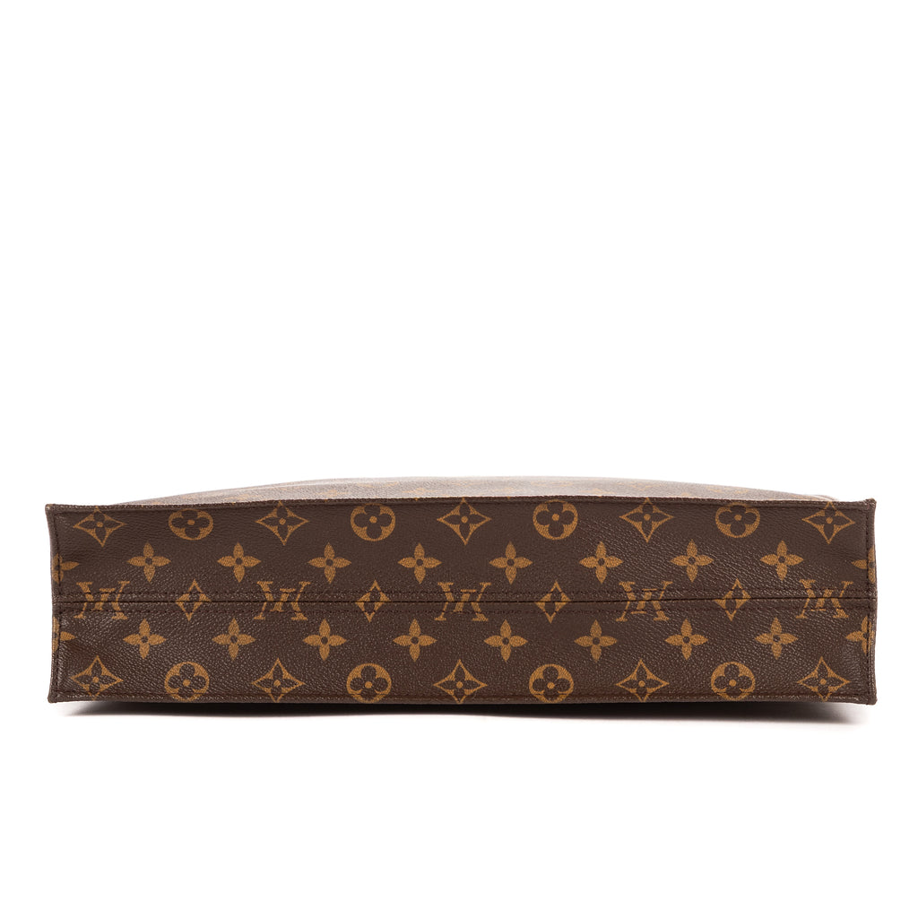 Bolso de mano Sac Plat lona Monogram marrón