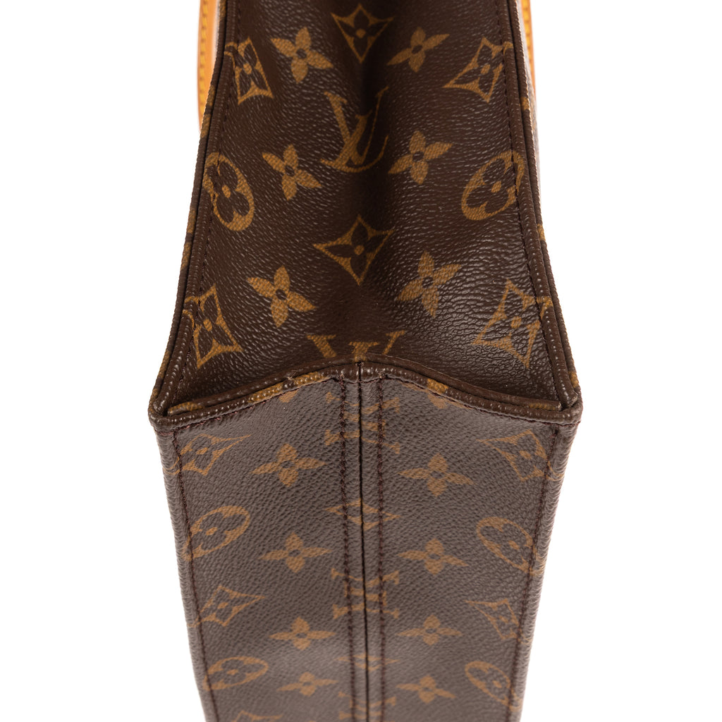 Bolso de mano Sac Plat lona Monogram marrón