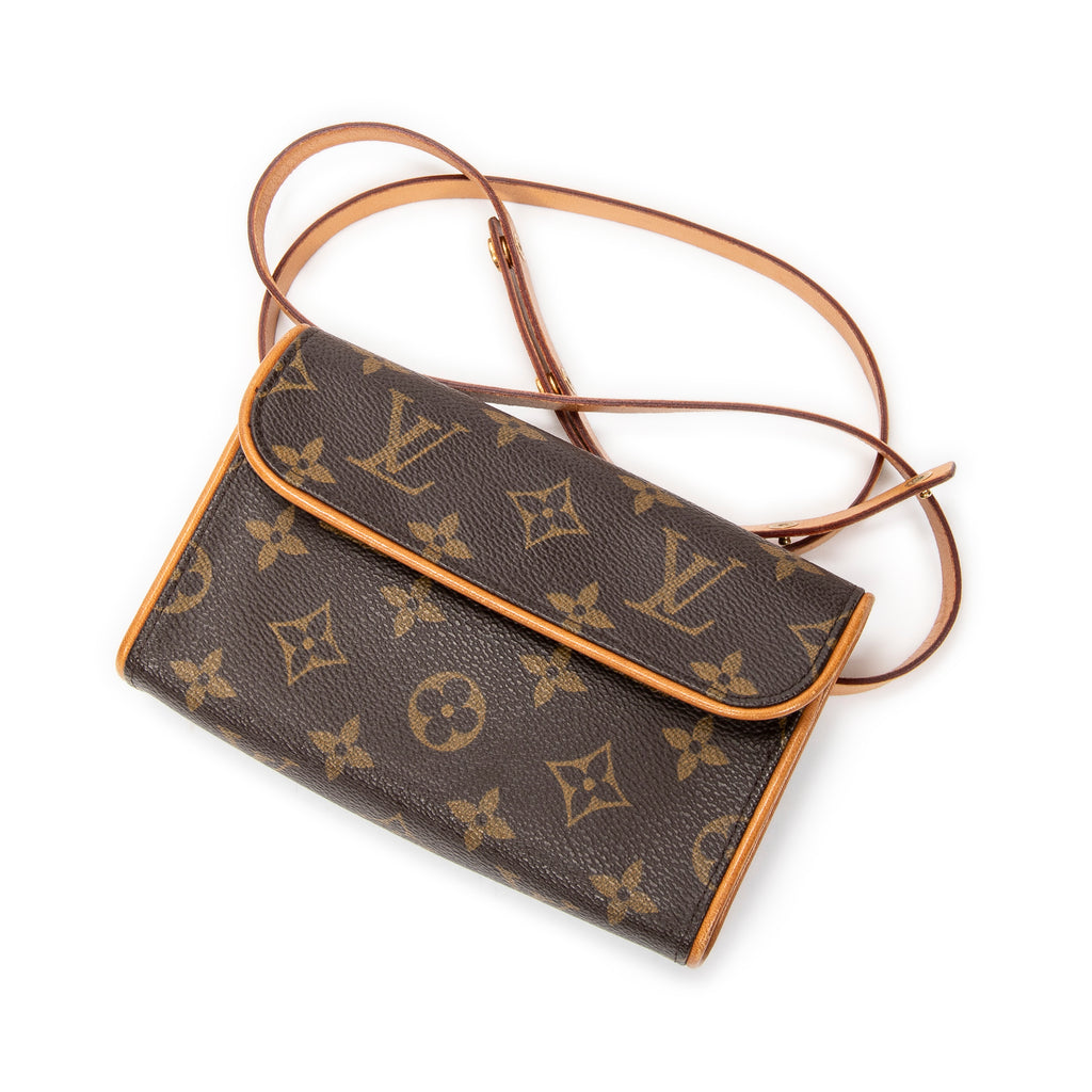 Bolso de hombro Florentine de lona Monogram marrón