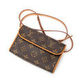 Bolso de hombro Florentine de lona Monogram marrón