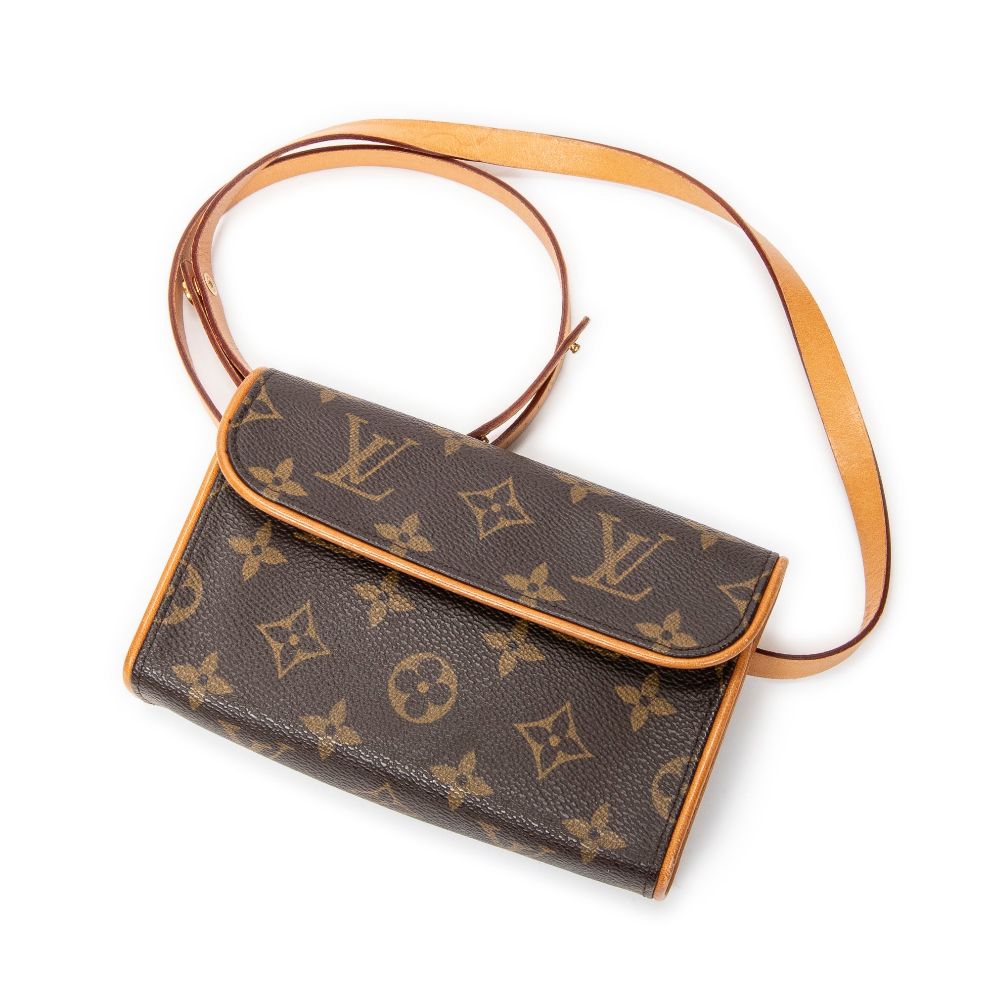 Bolso de hombro Florentine de lona Monogram marrón