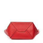 Bolso de Hombro Cabas Phantom Tote Piel de Becerro Granulada Roja