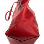 Bolso de Hombro Cabas Phantom Tote Piel de Becerro Granulada Roja
