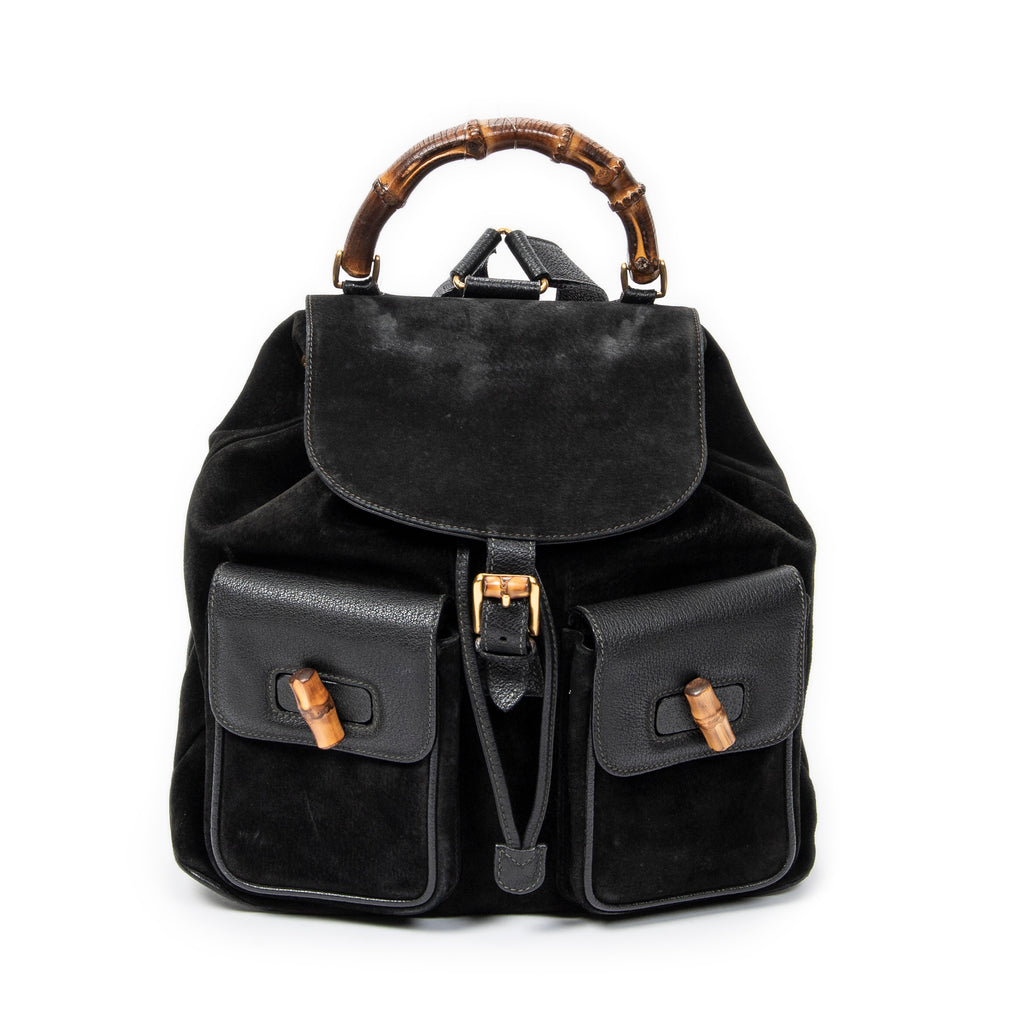 Gucci - Grand sac à dos en bambou - Noir