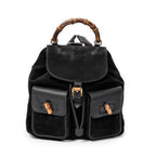Gucci - Grand sac à dos en bambou - Noir
