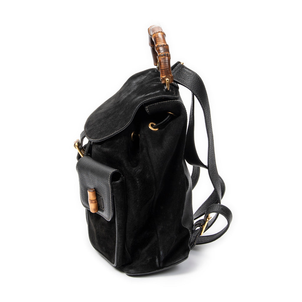 Gucci - Grand sac à dos en bambou - Noir