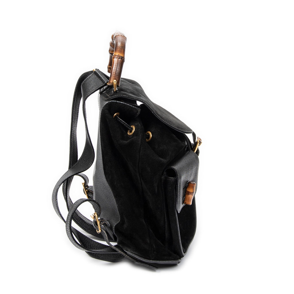 Gucci - Grand sac à dos en bambou - Noir