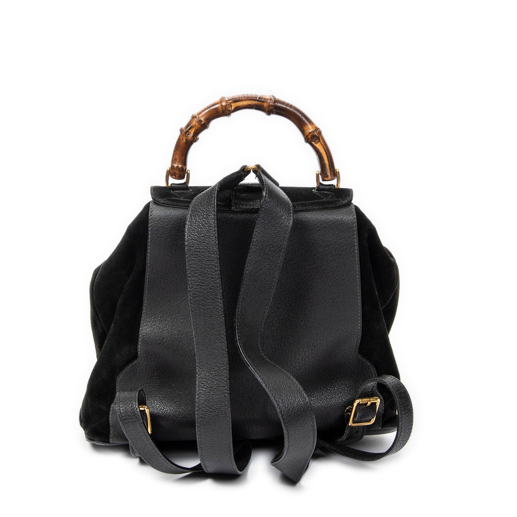 Gucci - Grand sac à dos en bambou - Noir