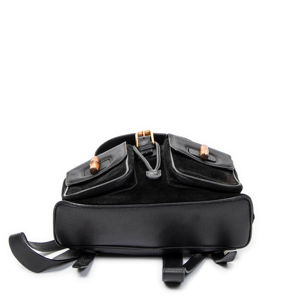 Gucci - Grand sac à dos en bambou - Noir