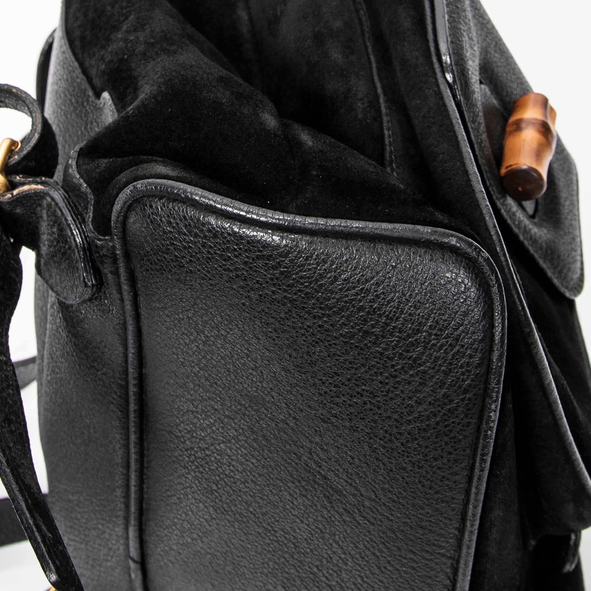 Gucci - Grand sac à dos en bambou - Noir