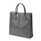 Shoulder Bag Vertical Business Tote Grey Saffiano Leather
