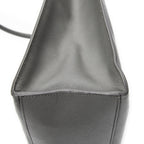 Shoulder Bag Vertical Business Tote Grey Saffiano Leather