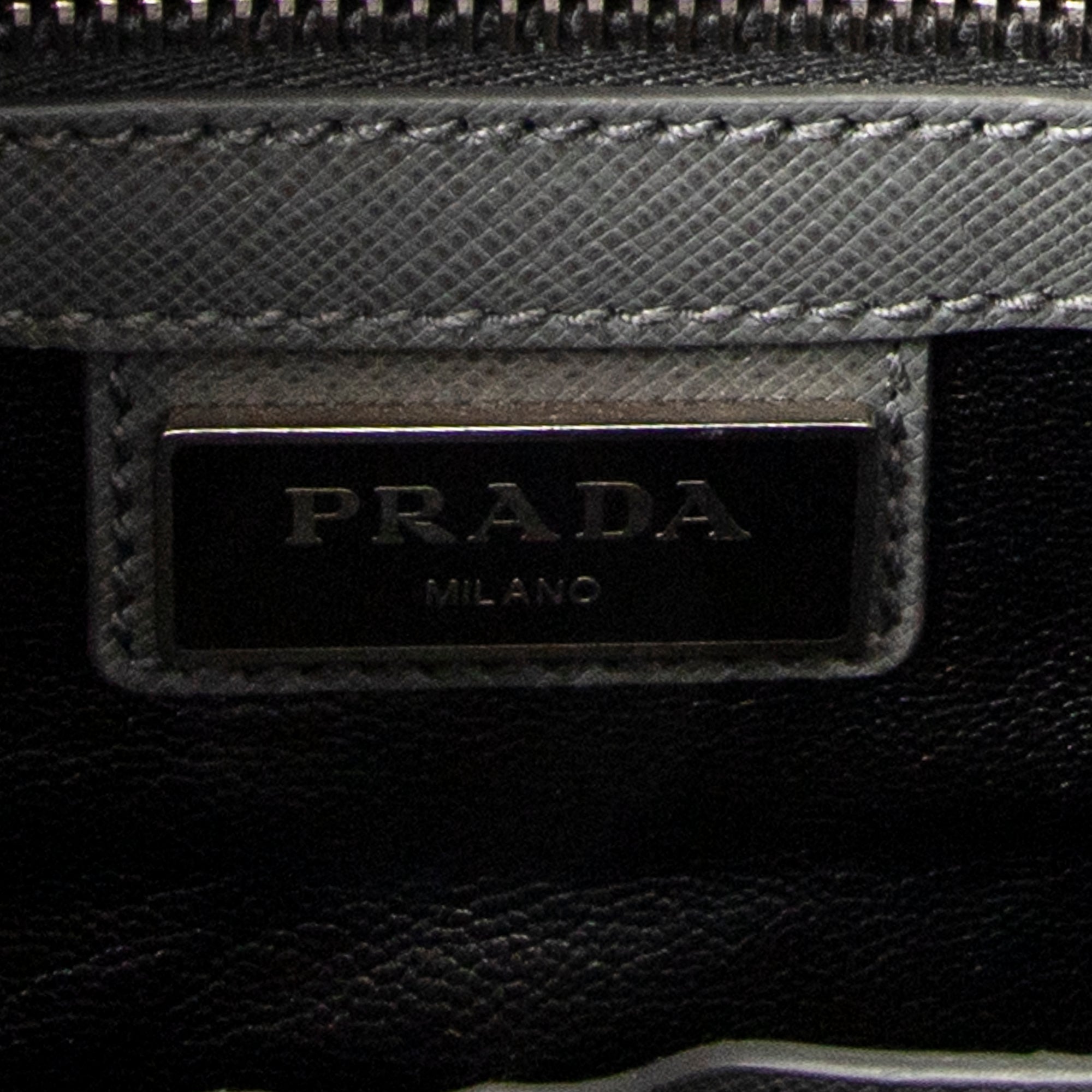 Shoulder Bag Vertical Business Tote Grey Saffiano Leather