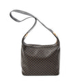 Shoulder Bag Vintage Shoulder Zip Hobo Brown Macadam Coated Canvas