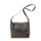 Shoulder Bag Vintage Shoulder Zip Hobo Brown Macadam Coated Canvas